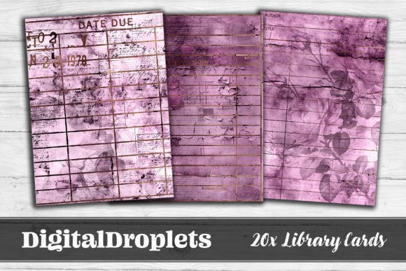Big Floral Library Cards Vol.12: Vintage Charm for Modern Design