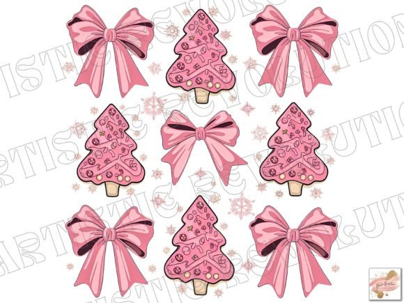 Christmas Clipart Coquette Christmas Bow: A Designer's Festive Asset