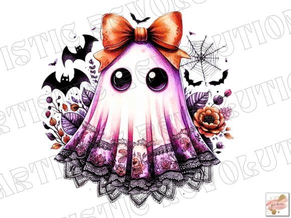 Cute Ghost Halloween Coquette Ghost Png: A Design Asset for Modern Creatives
