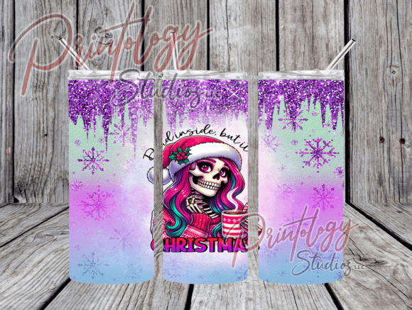 Dead Inside but It's Christmas 20oz Wrap: Bold Graphic Design for Modern Creators