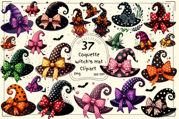 Designing with Enchantment: The Coquette Witch’s Hat Polka Dot Asset