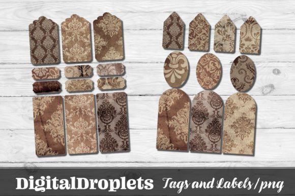 Elevate Your Projects with Shabby Damask Vol.1 Tags & Labels
