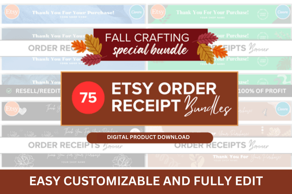 Enhance Your Etsy Shop with Fall Sale Order Receipt Templates