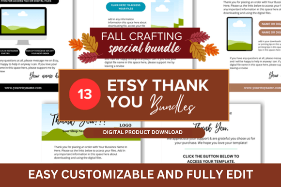 Fall Sale Etsy Thank You Bundle: Elevate Your Brand