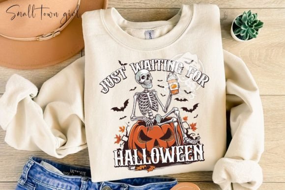 Just Waiting for Halloween PNG: Creative Design Asset