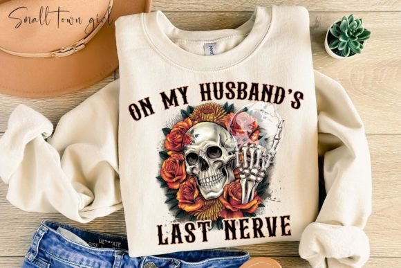 On My Husbands Last Nerve Skull Png: A Versatile Design Asset