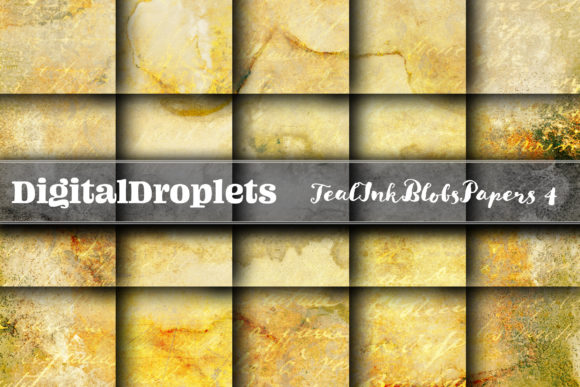 Teal Ink Blobs Vol. 4: A Designer's Textured Toolkit
