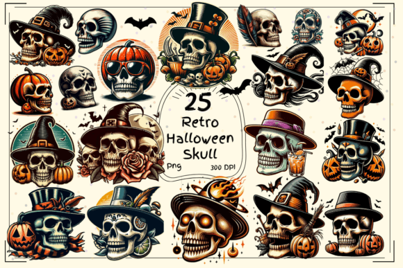 Vintage Skull Clipart: Elevate Your Halloween Designs