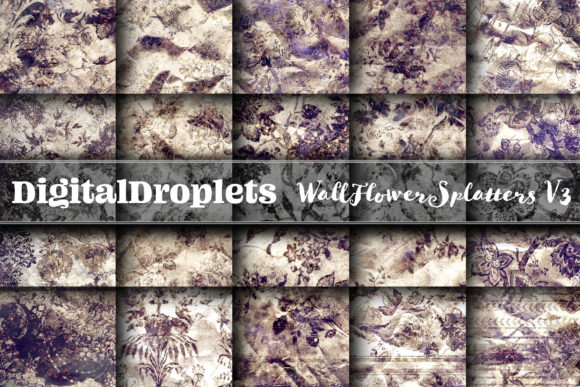 WallFlower Splatters Vol. 3 | Collection: Gothic & Vintage Textures